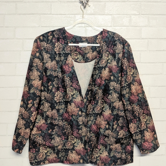 vintage floral blazer